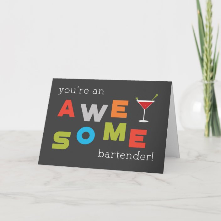 Bartender Appreciation Day Awesome Card