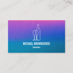 Bartender Bar Club Elegant Leather Sommelier Wine Business Card