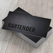 Bartender Bold Text Minimalist Wine Business Card at Zazzle