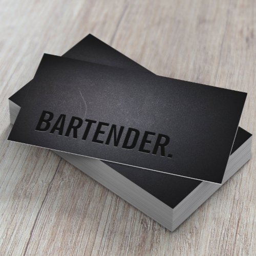 Bartender Bold Text Minimalist Wine Business Card