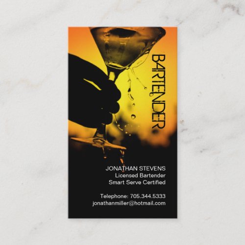 Bartender Business Card