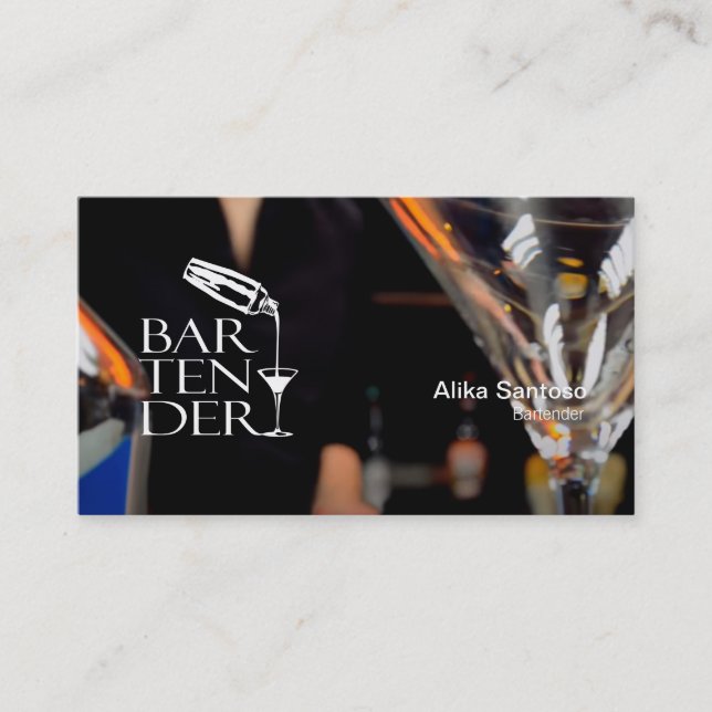 Bartender Business Card (Front)
