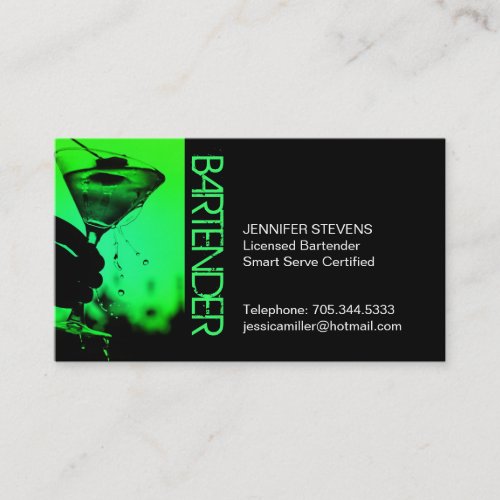 Bartender Business Card