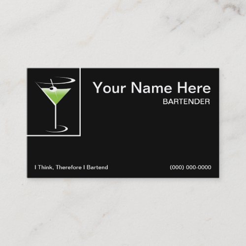 Bartender Business Card