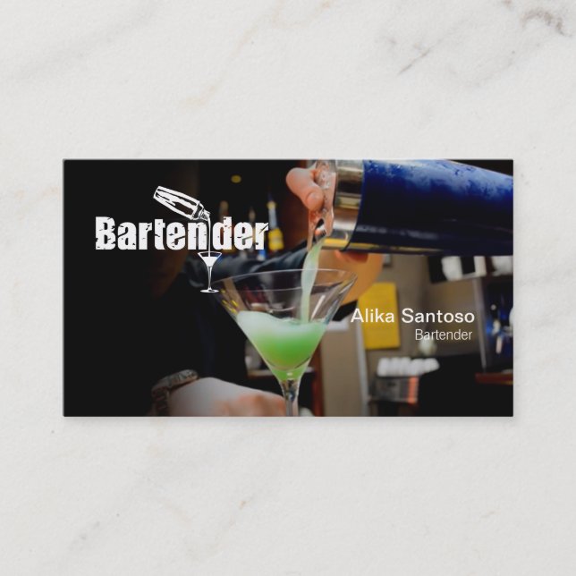 Bartender Business Card (Front)