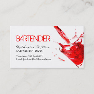 Bartender Business Card