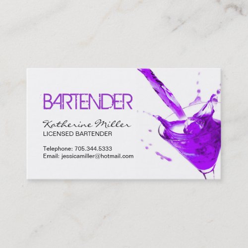 Bartender Business Card