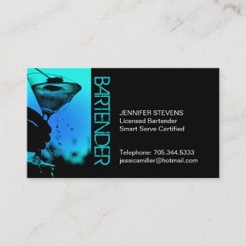 Bartender Business Card by colourfuldesigns at Zazzle