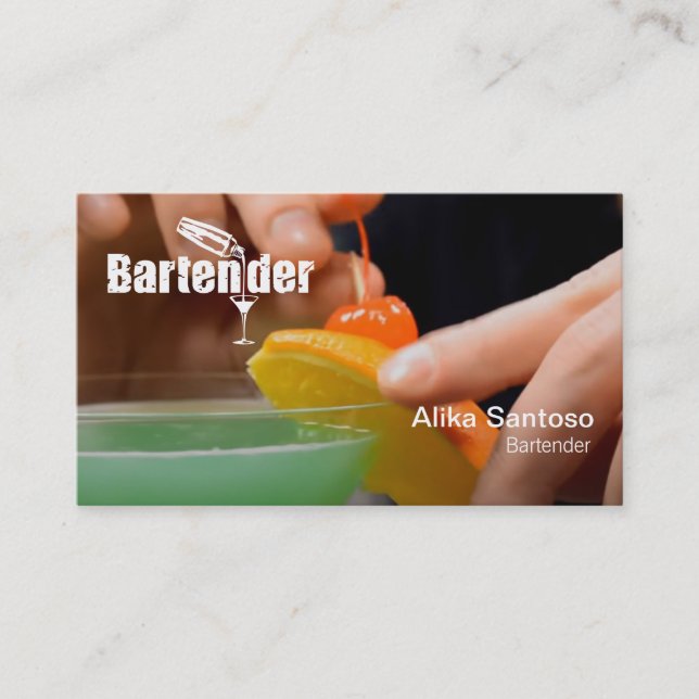 Bartender Business Card (Front)