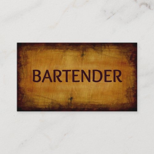 Bartender Business Card