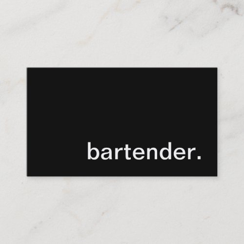 Bartender Business Card
