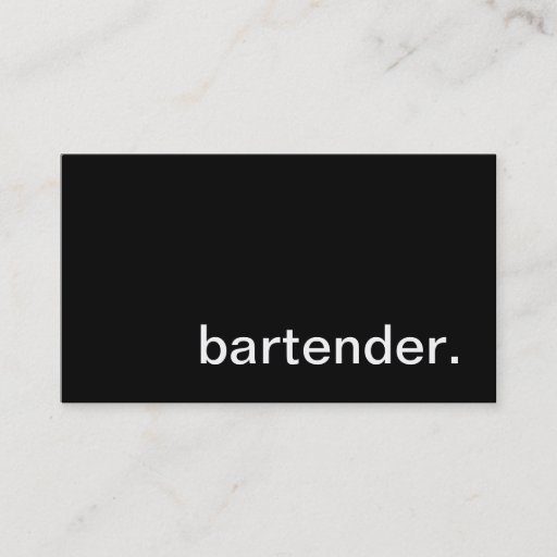 Customizable Bartender Business Card