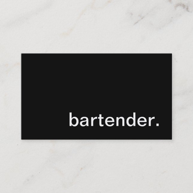 Bartender Business Card (Front)