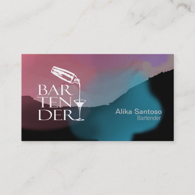 Bartender Business Card (Front)