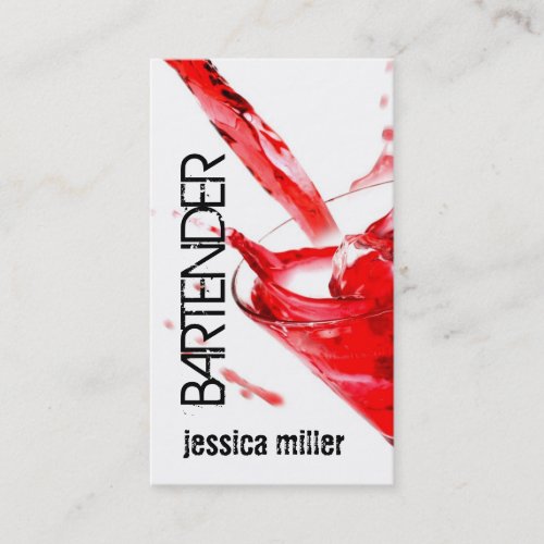 Bartender Business Card