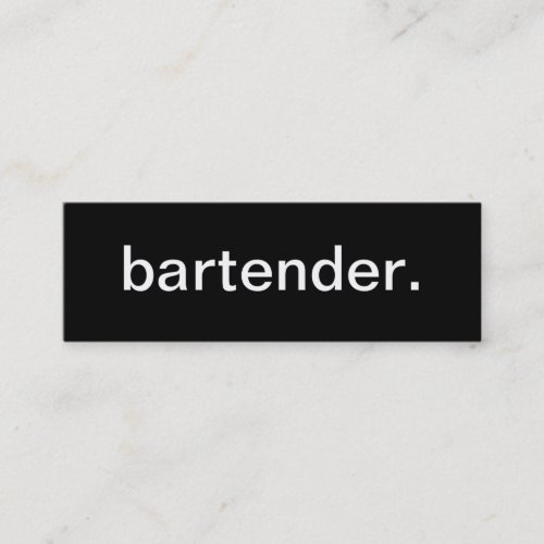Bartender Business Card
