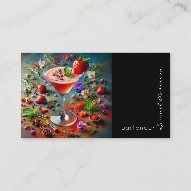 Bartender Business Cards (Front)