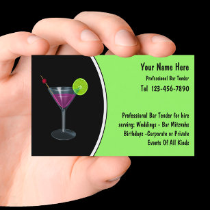 Bartender Business Cards