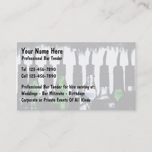 Bartender Business Cards