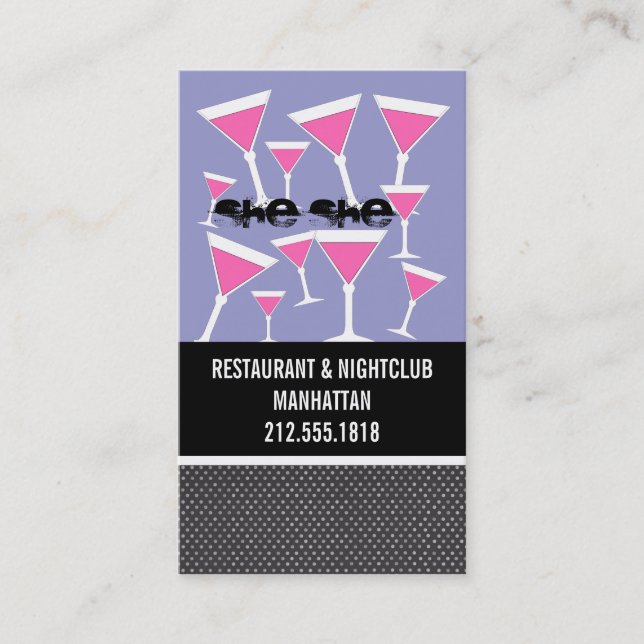 Bartender Business Cards (Front)