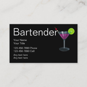 Bartender Business Cards