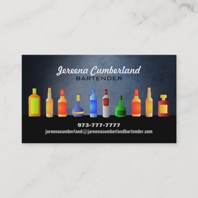 Bartender Business Cards (Front)