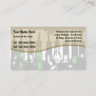 Bartender Business Cards