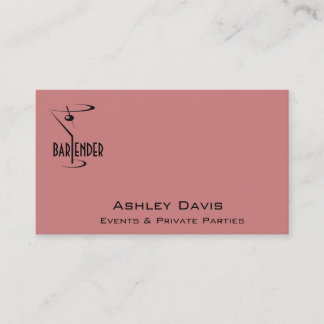Bartender Business Cards Bartender Logo