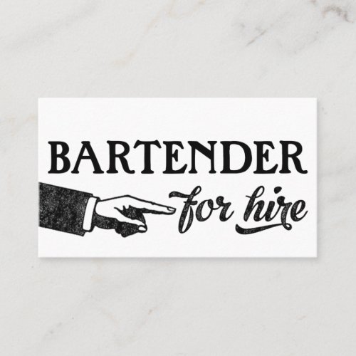 Bartender Business Cards _ Cool Vintage
