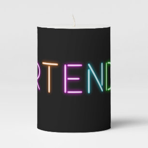 Bartender Candle - Neon Bar Sign