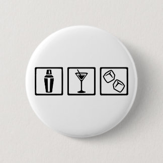 Bartender cocktail party pinback button