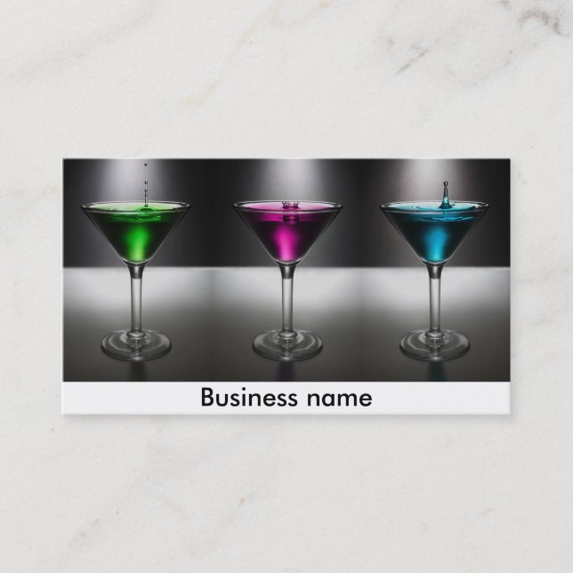 Bartender cocktails business card (Front)