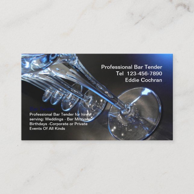 Bartender Coolest Business Cards (Front)