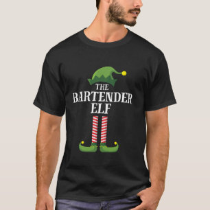 Bartender Elf Matching Family Group Christmas Part T-Shirt