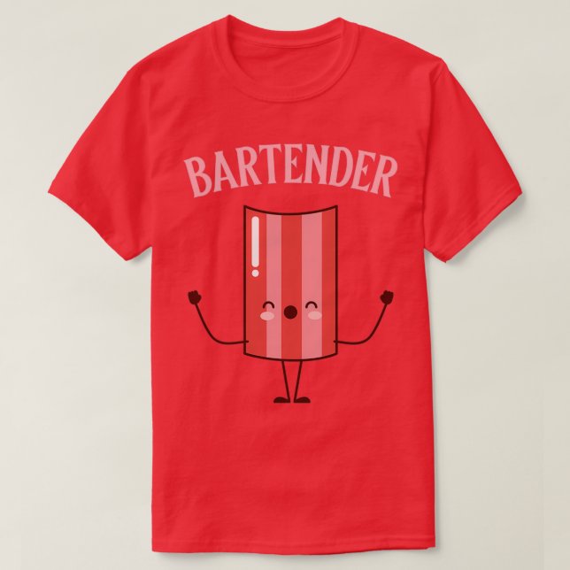 Bartender Flexing T-Shirt (Design Front)