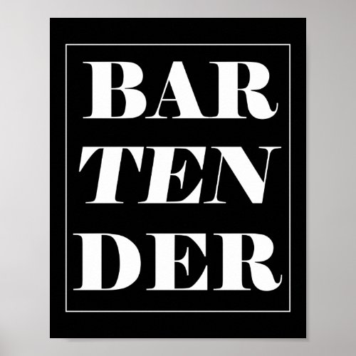 Bartender Funny Bartender Mixologist Poster