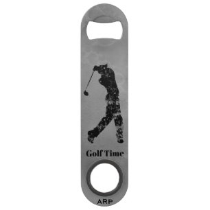 *~* Bartender Gray Marble Textured Golfer Bar Key