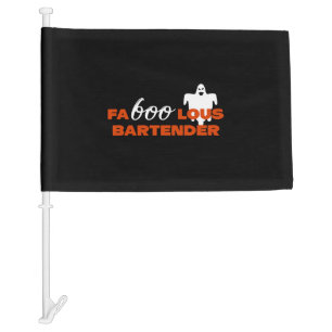 Bartender Halloween   Car Flag