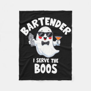Bartender Halloween Costume I Serve The Boos Men W Fleece Blanket