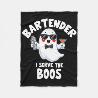 Bartender Halloween Costume I Serve The Boos Men W Fleece Blanket