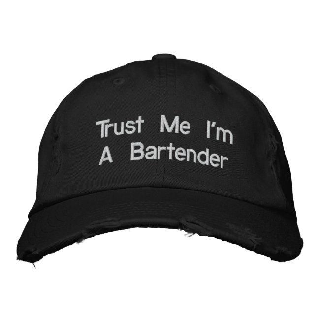 Bartender Hats - Trust me I'm a Bartender (Front)