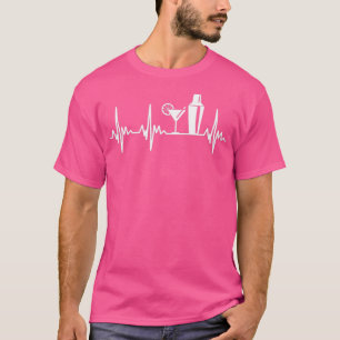 Bartender Heartbeat Funny Bartending Lover T-Shirt