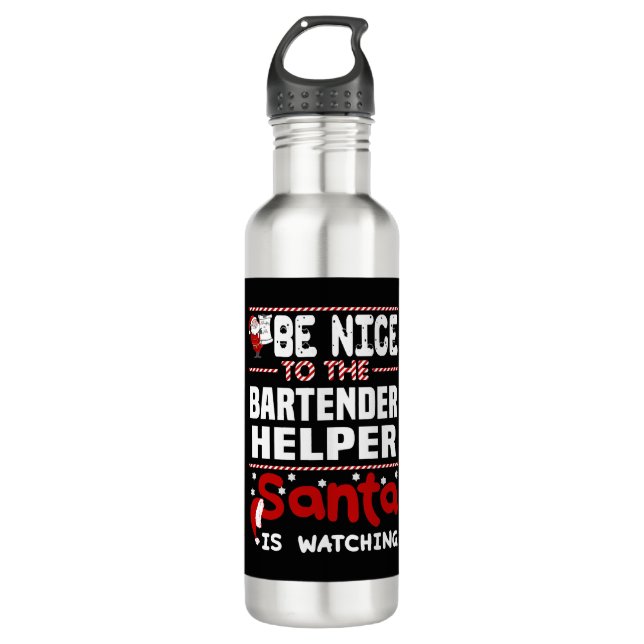 Bartender Helper Stainless Steel Water Bottle (Front)