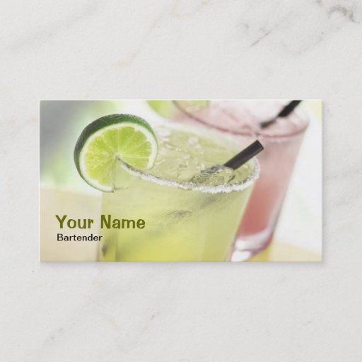 Customizable Bartender Margarita Business Card