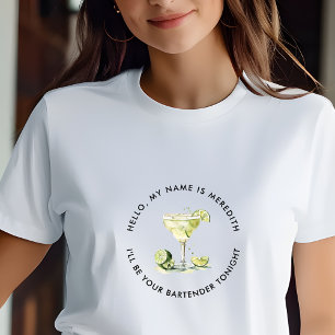 Bartender Margarita Cocktail Personalized Event T-Shirt
