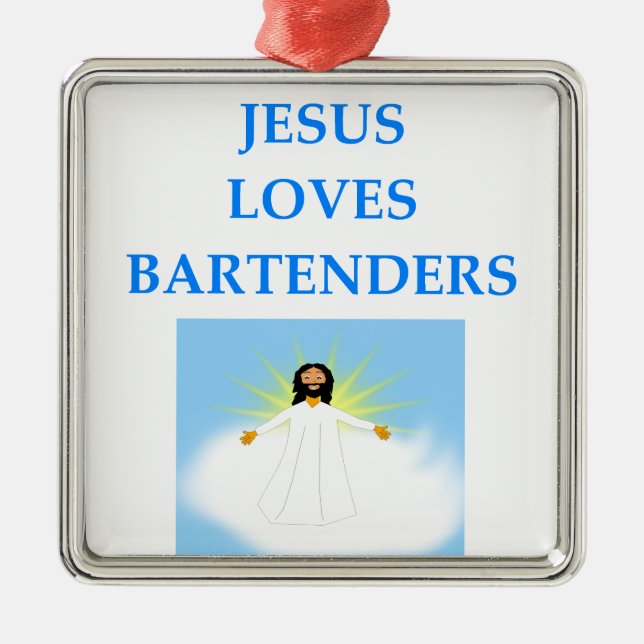BARTENDER METAL ORNAMENT (Front)
