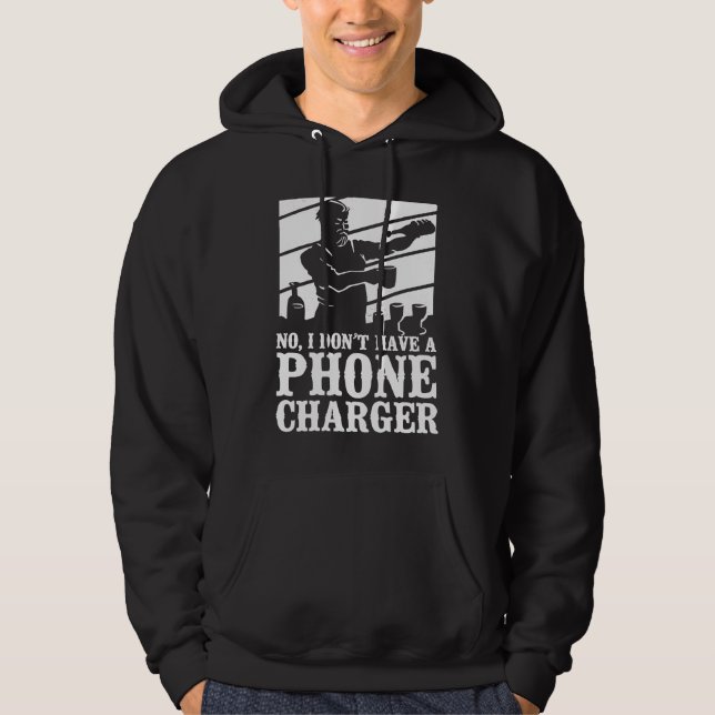 Bartender Mixologist No I Don't Have A Phone Charg Hoodie (Front)