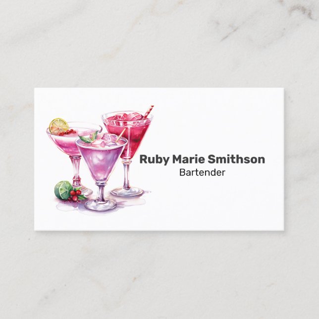 Bartender Mixology Magic: Cheers On Demand Business Card (Front)