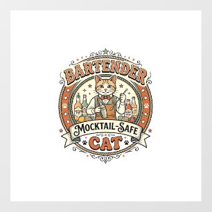 Bartender Mocktail-Safe Cat Bartender Mocktail-Saf Floor Decals