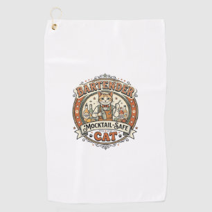 Bartender Mocktail-Safe Cat Bartender Mocktail-Saf Golf Towel